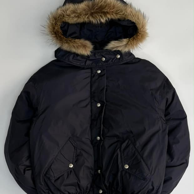 시스템 한섬 후드 퍼 푸퍼 패딩