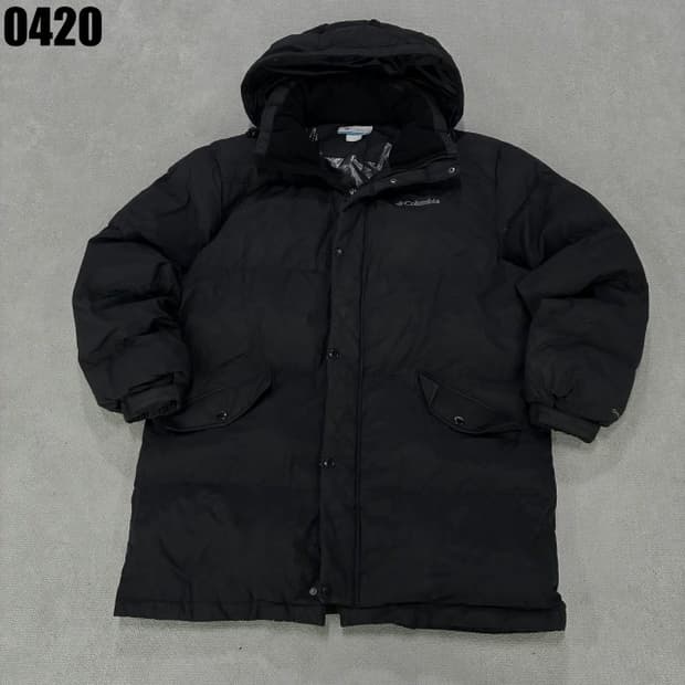 컬럼비아 블랙 롱 패딩 점퍼 XL