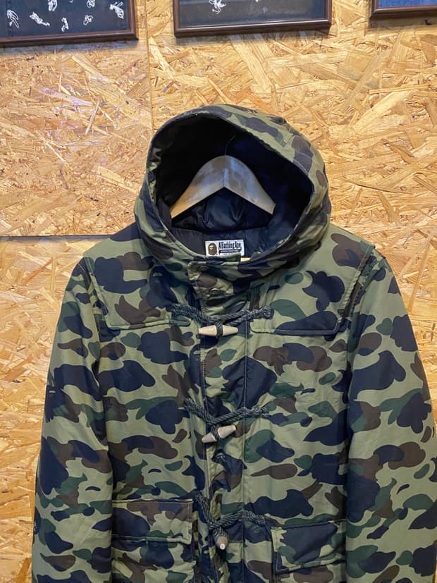 BAPE 1st camo 떡볶이 패딩 자켓 M size