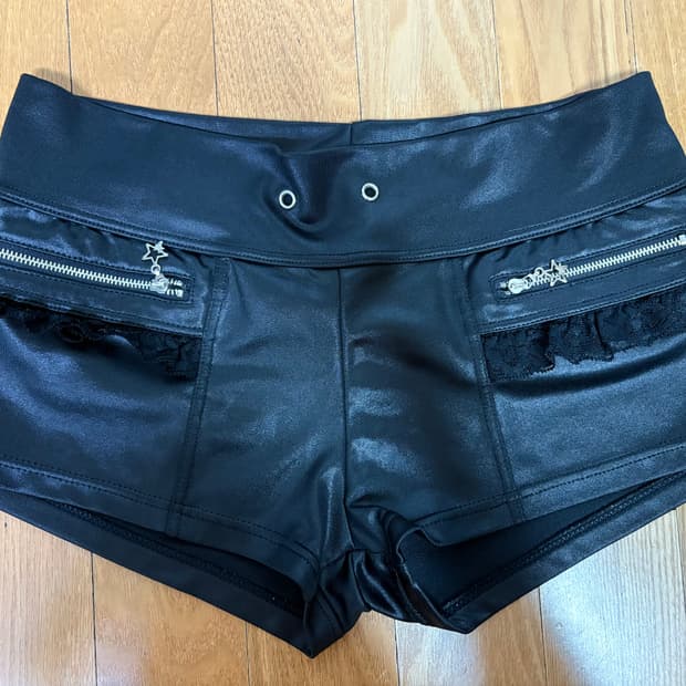 갸루 블랙 레이스 바지 쇼츠 핫팬츠 숏팬츠