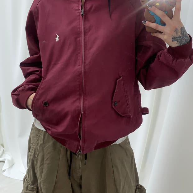 Polo burgundy bomber jacket
