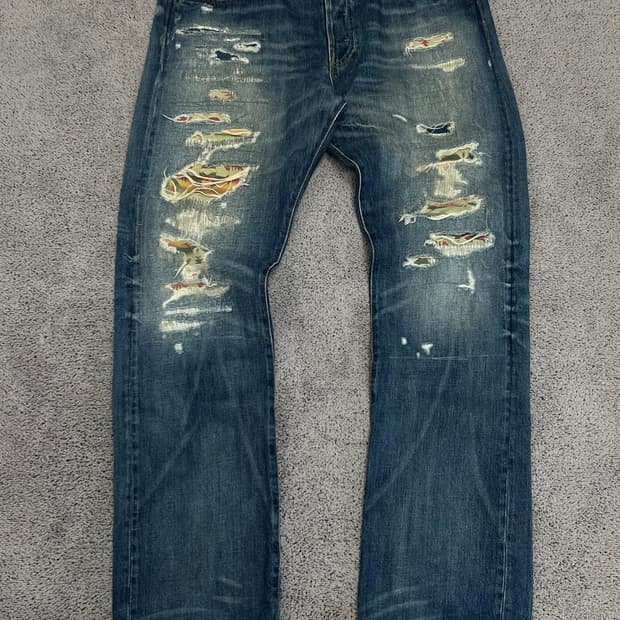 (34/32) 폴로랄프로렌 디스트로이드 데님 팬츠