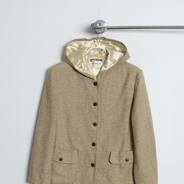 COTE D'ANGLAISE Hooded Wool Jacket
