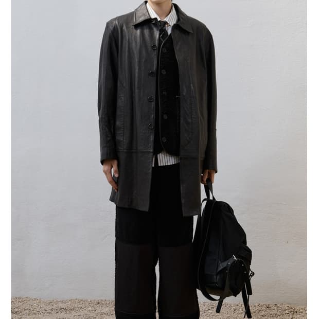 유스 25fw 레더 카코트