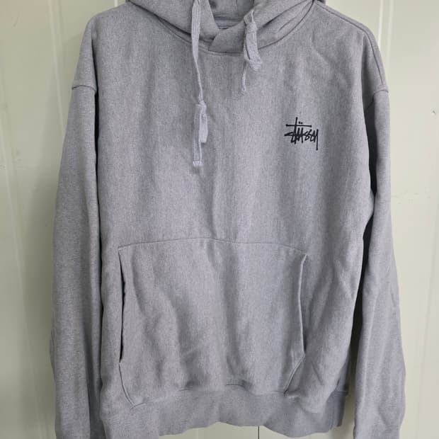 스투시 후드티 M 회색