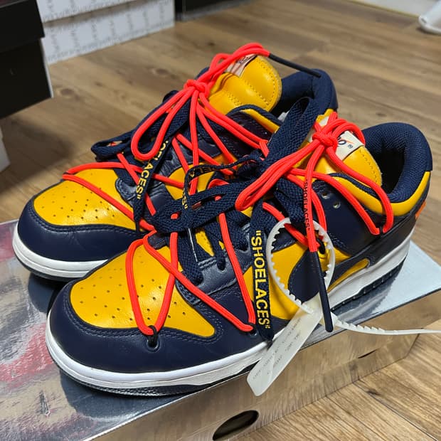 덩크로우 오프화이트 미시건 255 