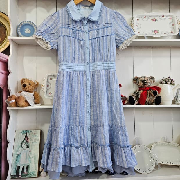 (Axes Femme) 레이스 스트라이프 원피스