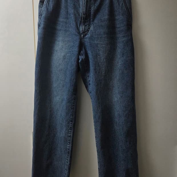 (2) 포터리 원워시드 와이드 데님  딥블루  2사이즈
