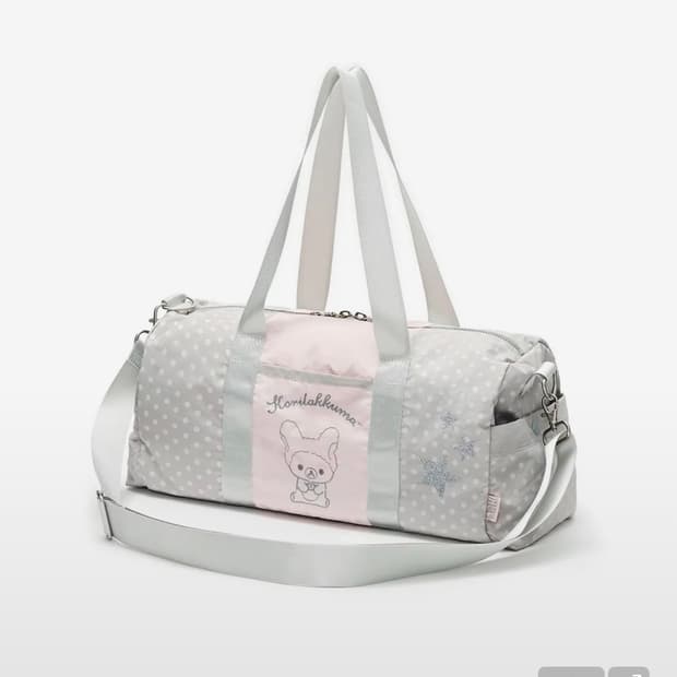 허그유어스킨 허유스 코리락쿠마 멀티 더플백 핑크