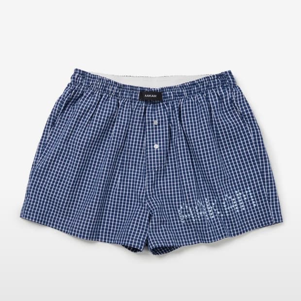아캄 체크 복서 (Navy)