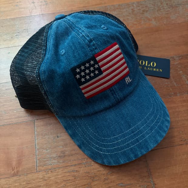 폴로 랄프로렌 성조기 트러커캡 새제품