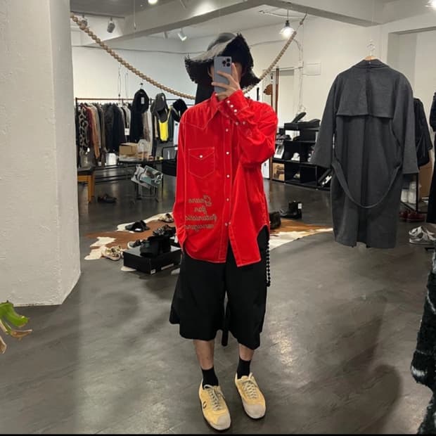 휴먼메이드 웨스턴 셔츠XL (100-105)