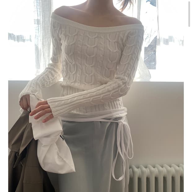 릿킴 꽈배기 니트 