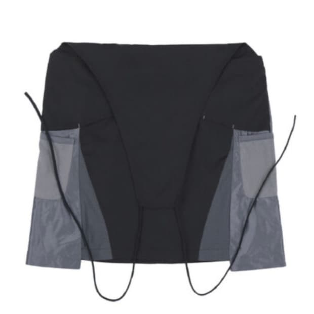 오호스 메쉬 오버롤 스커트