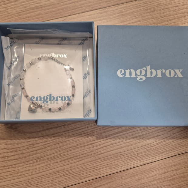 (새상품) 앵브록스 실버 글로리 하트 로즈 팔찌