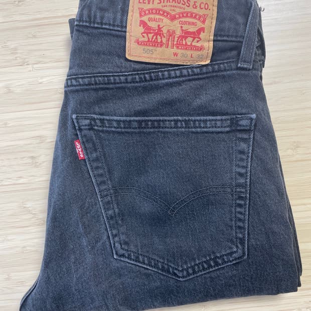 리바이스 505 블랙 스트레이트 진