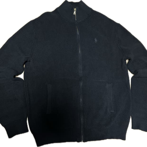 폴로 신형 블랙 니트 집업 