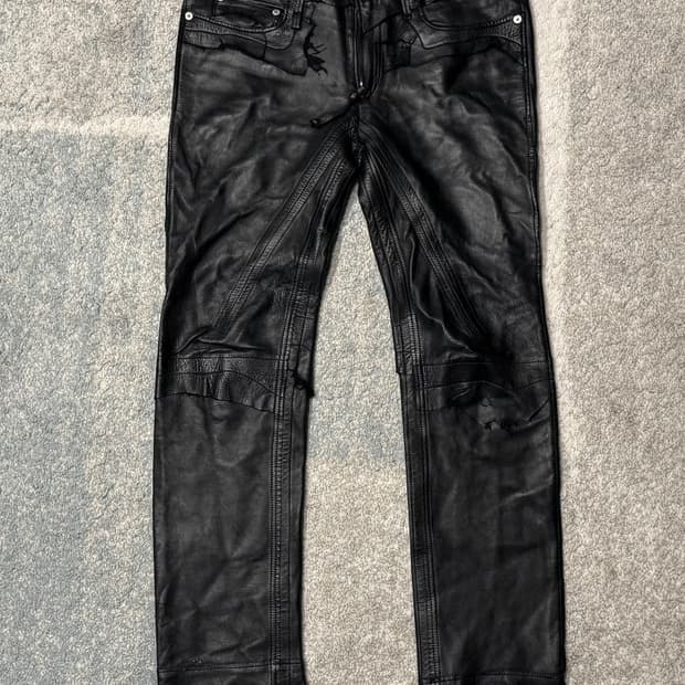 솔로이스트 러프아웃 레더 진 15AW 