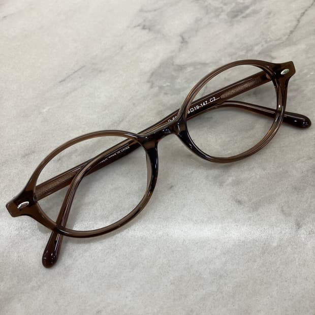 B75 KS 브라운 오벌 슬림 안경6859