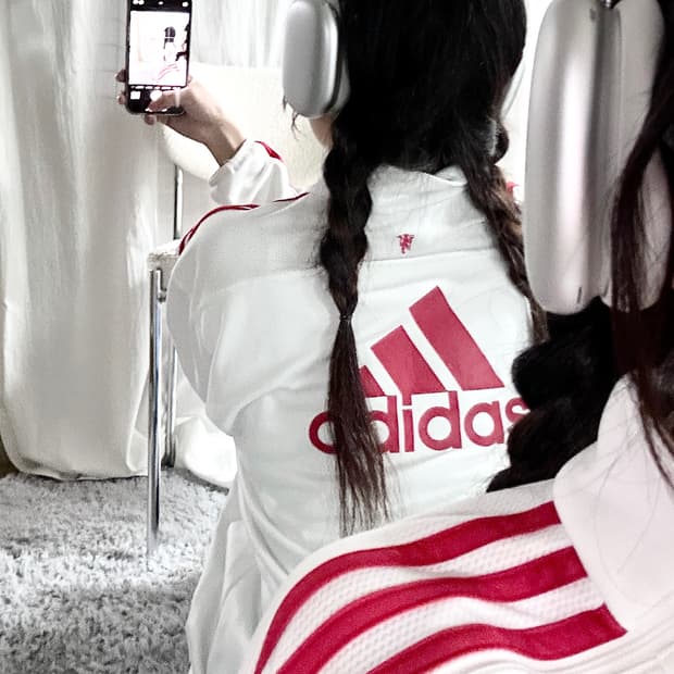 아디다스 빅로고 민유 삼선 롱슬리브