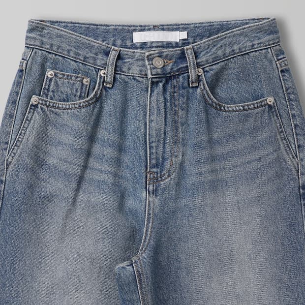 108파운드 Raw Edge Wide Jean _Blue
