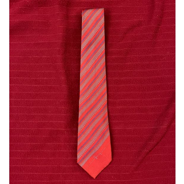 지방시 스트라이프 넥타이 레드 #csz3054