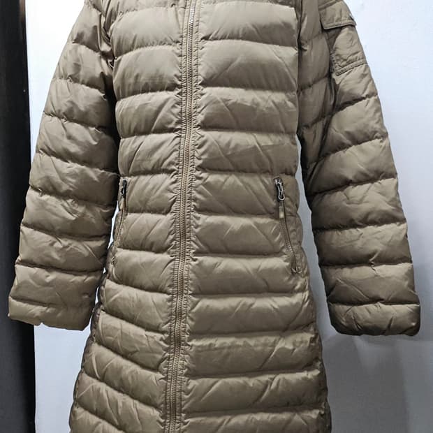 라푸마  구스 다운  패딩 코트 카키  100