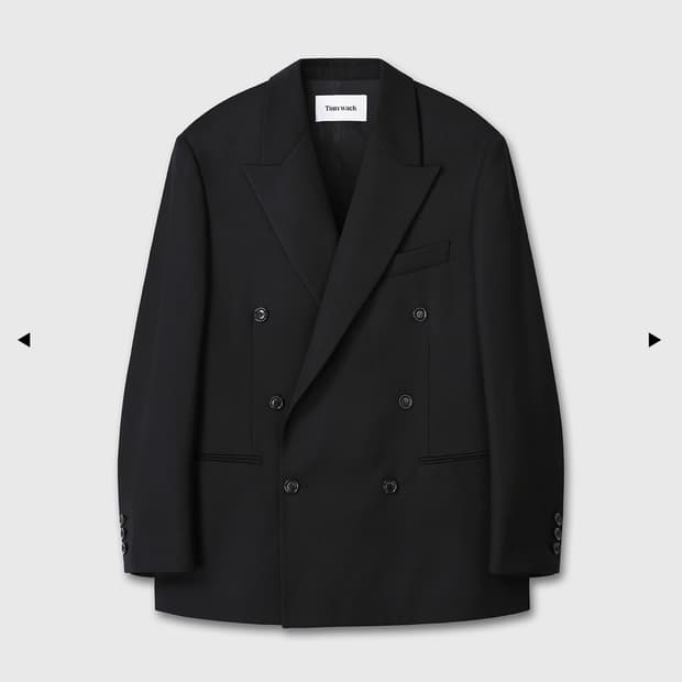 토니웩 울 트윌 더블 브레스티드 자켓 블랙 XL