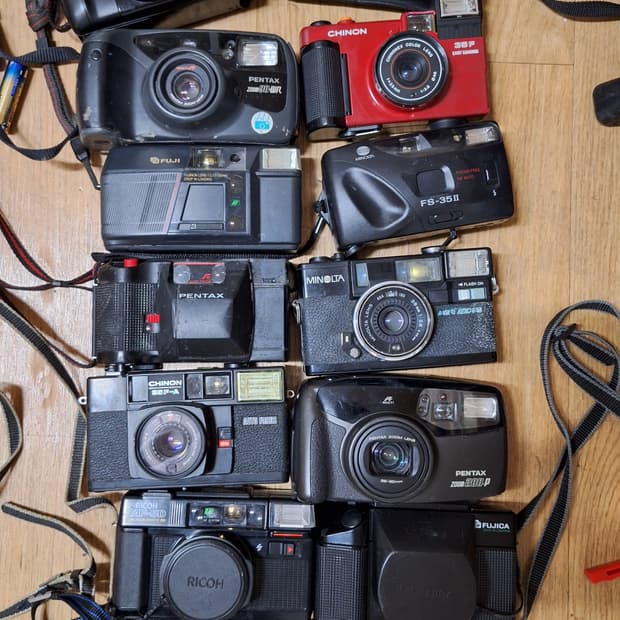 고장,장식,하자,부품용/필름카메라 14종 일괄 빈티지 레트로 클래식 앤틱