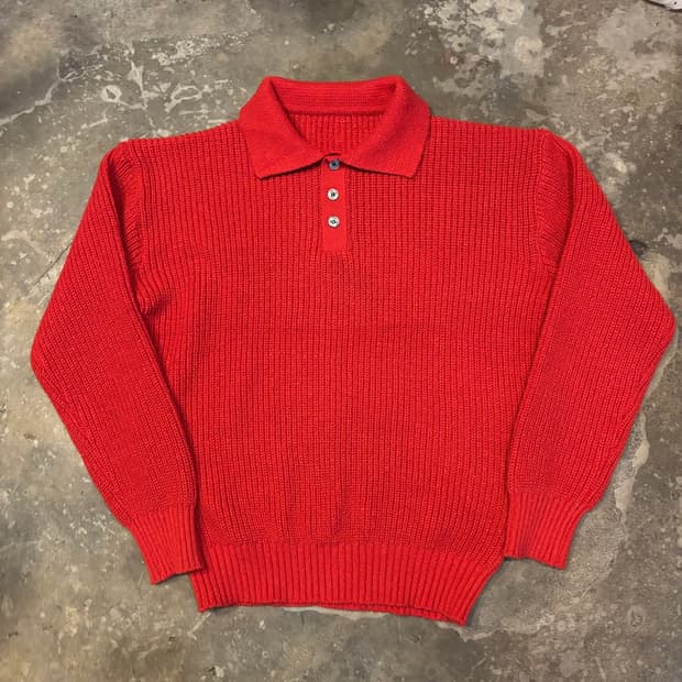 올드 카라 울 스웨터