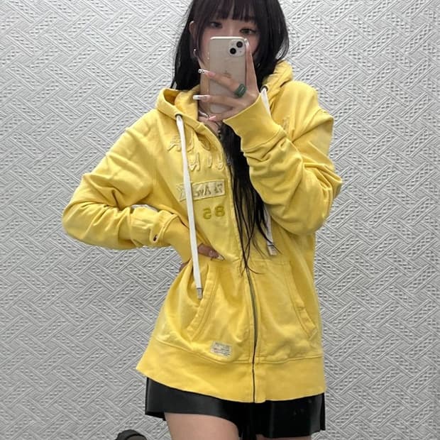 타미힐피거 Y2K 레트로 빈티지 레몬맛 후드집업 L C11198