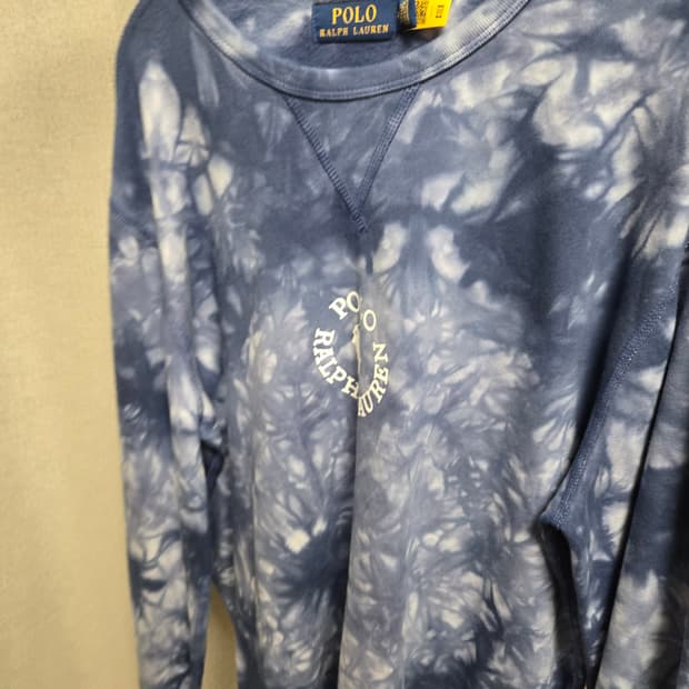 (새상품)폴로 랄프로렌 남성 맨투맨 M, 타이다이 네이비 클라우드 색상