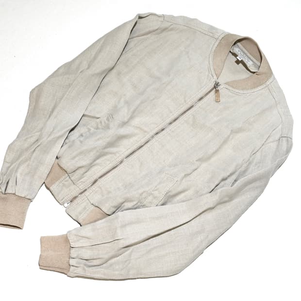 Armani jeans 90s linen bomber