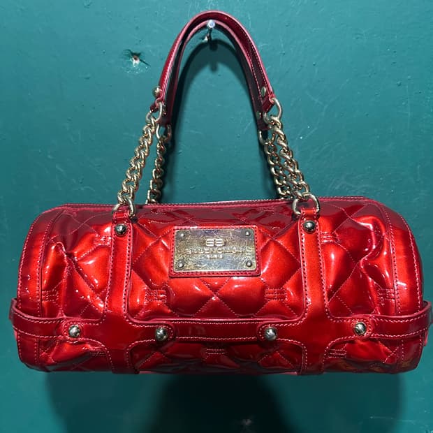 발렌시아가 에나멜 망치 숄더백