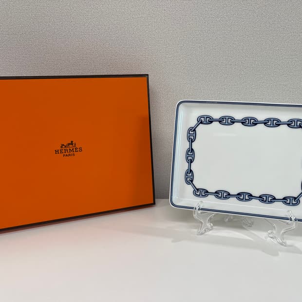 에르메스 샹달 블루 스퀘어 플레이트 1P HERMES