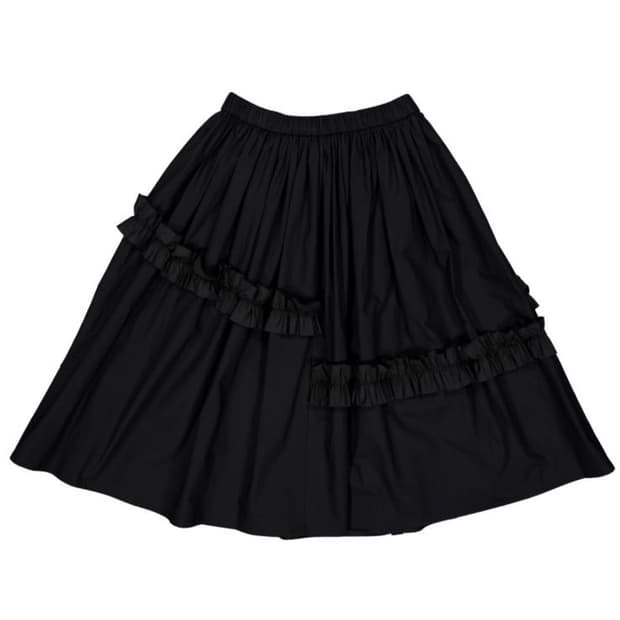 알로이 러플 스커트 블랙