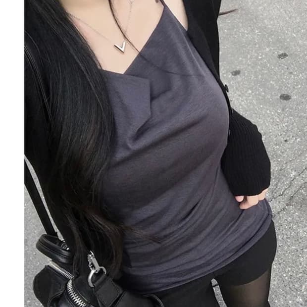 리즈러버 드레이프 홀터 나시