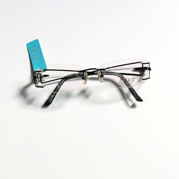 DUKE 무테 스퀘어 메탈 프레임 빈티지 안경