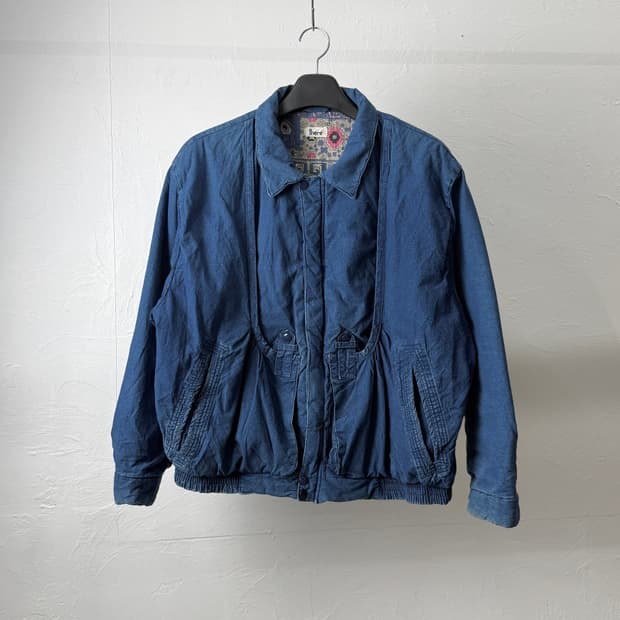 There 서스펜더 패널 블루종 자켓