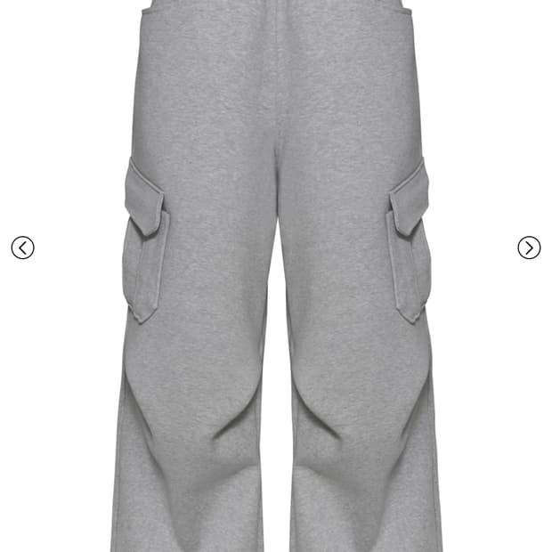 카미엔 오블리크 카고 스웻 팬츠 그레이