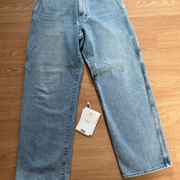 포터리 원워시드 와이드데님 3사이즈