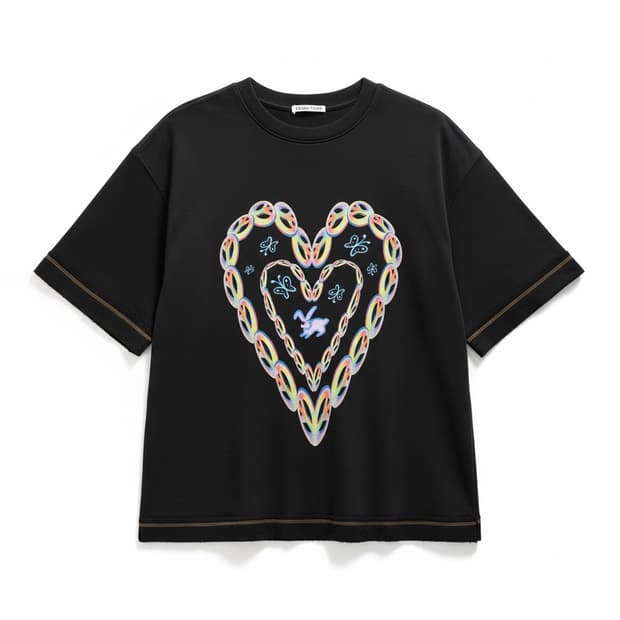 비건타이거 오버사이즈 그래픽 티셔츠 F