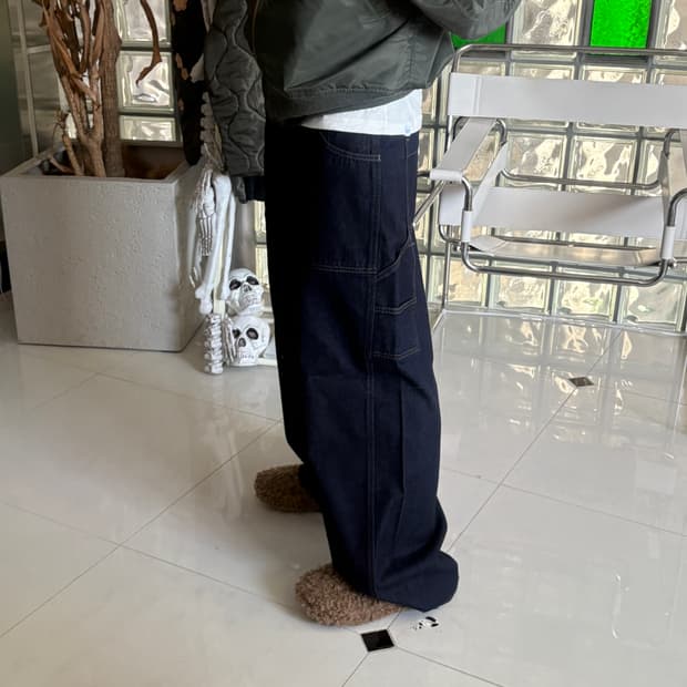 레디스 X rokh 바레루 레그 페인터 데님