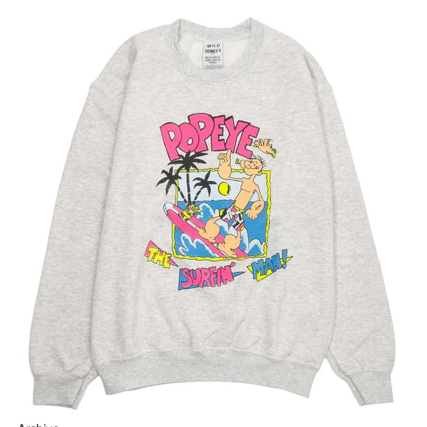 와일드동키 뽀빠이 서핑맨 스웻셔츠 맨투맨