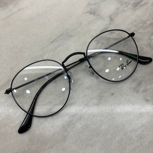 레이밴 Ray ban 블랙 라운드 메탈테 안경