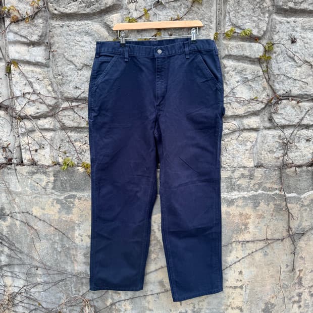 칼하트 빈티지 b11 mdt 네이비 카펜터 싱글니 워크 팬츠 38