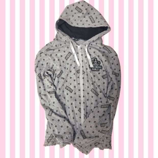 갸루 고스펑크 로걀 별 후드집업