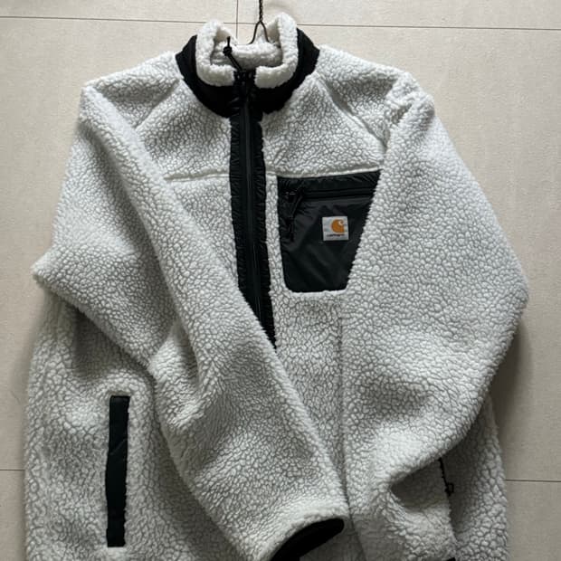 칼하트 화이트 쉐르파 플리스 자켓