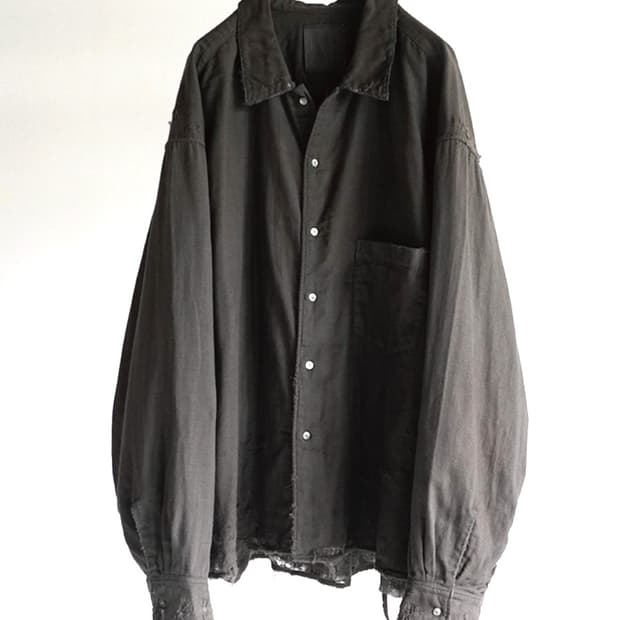 (2) 안셀름 DOUBLEGAUZE CRASH LS SHIRT 셔츠