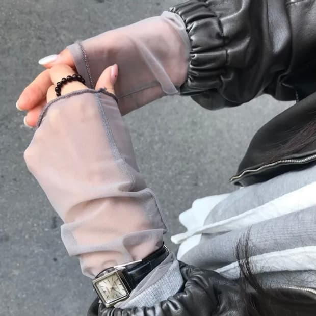 시스루 레이어드 T (그레이)
